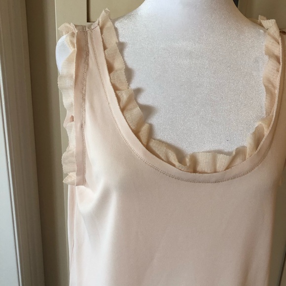 DEISEL ruffled tank top. EUC SIZE L light peachy color - Picture 4 of 10